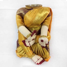 Ammavari Idol (Yellow Color with Kaddi Border) (11 Inchs)
